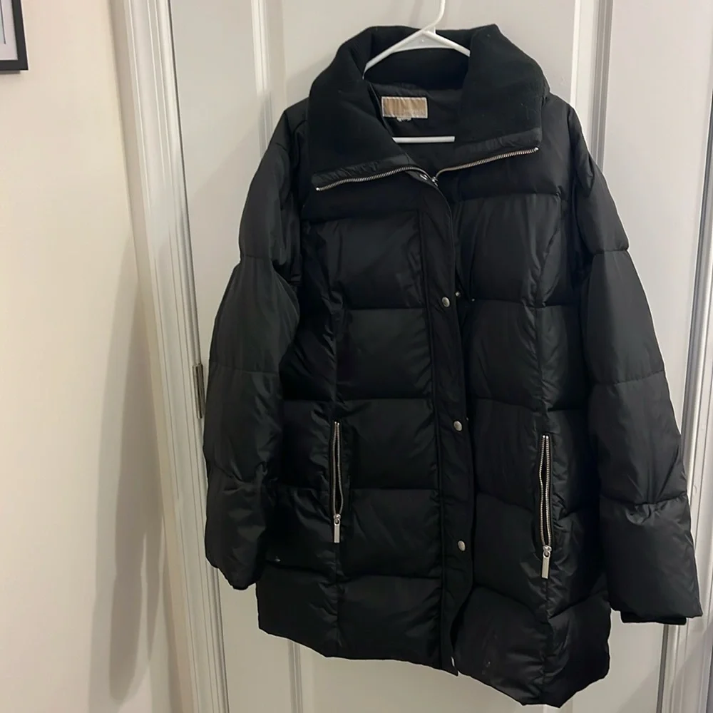 Michael Kors 3/4 Puffer Jacket Black used Womens Size XL